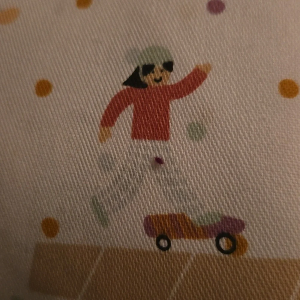 New‎ Pillowfort Kids Playing Outdoor Fun Bicycle Polka Dots Shower Curtain 72x72